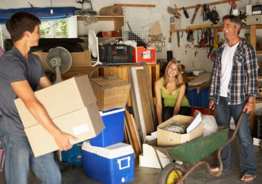 Furniture and belongings ready for Belper house clearance